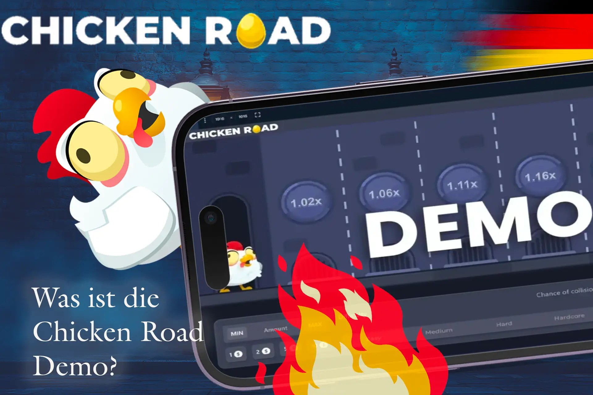 Chicken Road Demo ist eine kostenlose Version, mit der Sie das Spiel testen können, ohne echtes Geld zu riskieren.